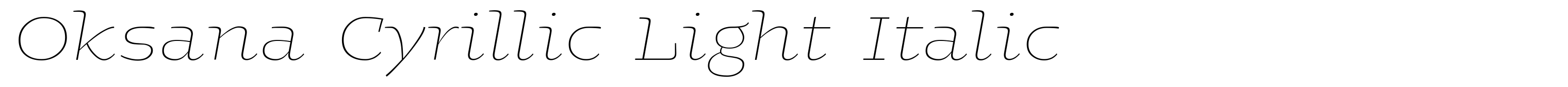 Oksana Cyrillic Light Italic